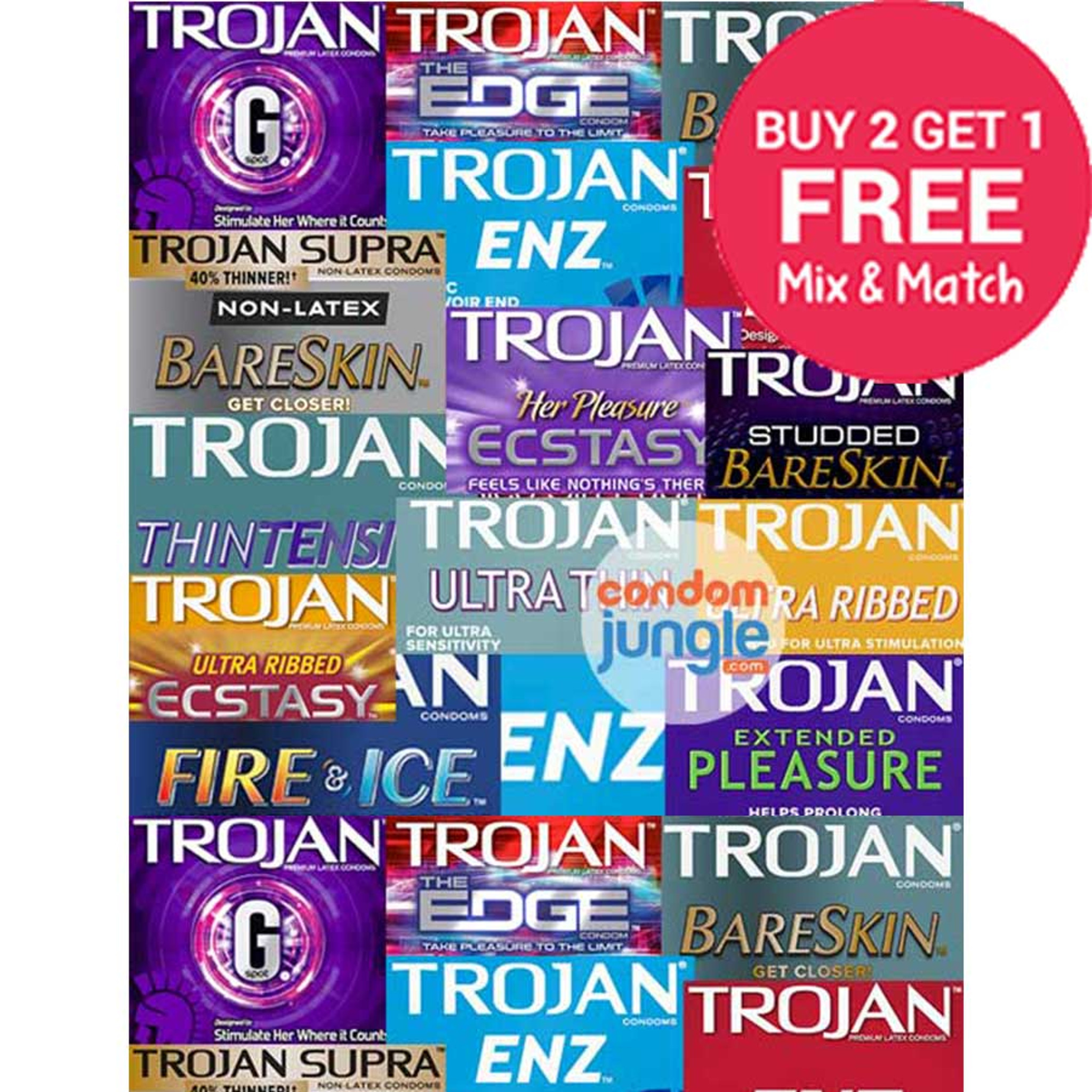 Different kinds of trojan shop condoms