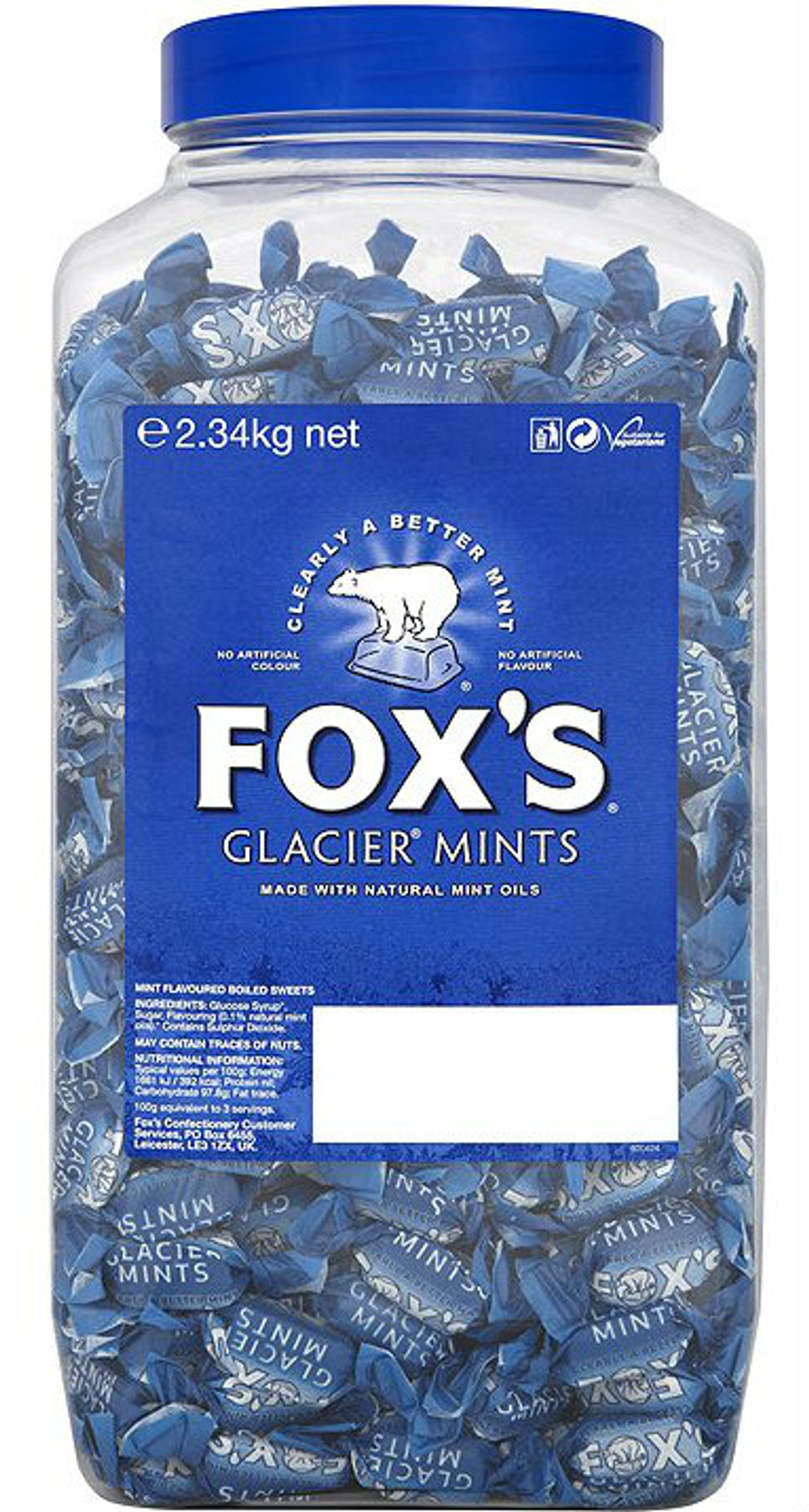 Foxs mints jar 34kg Foxs Glacier Mints Jar 2.34Kg