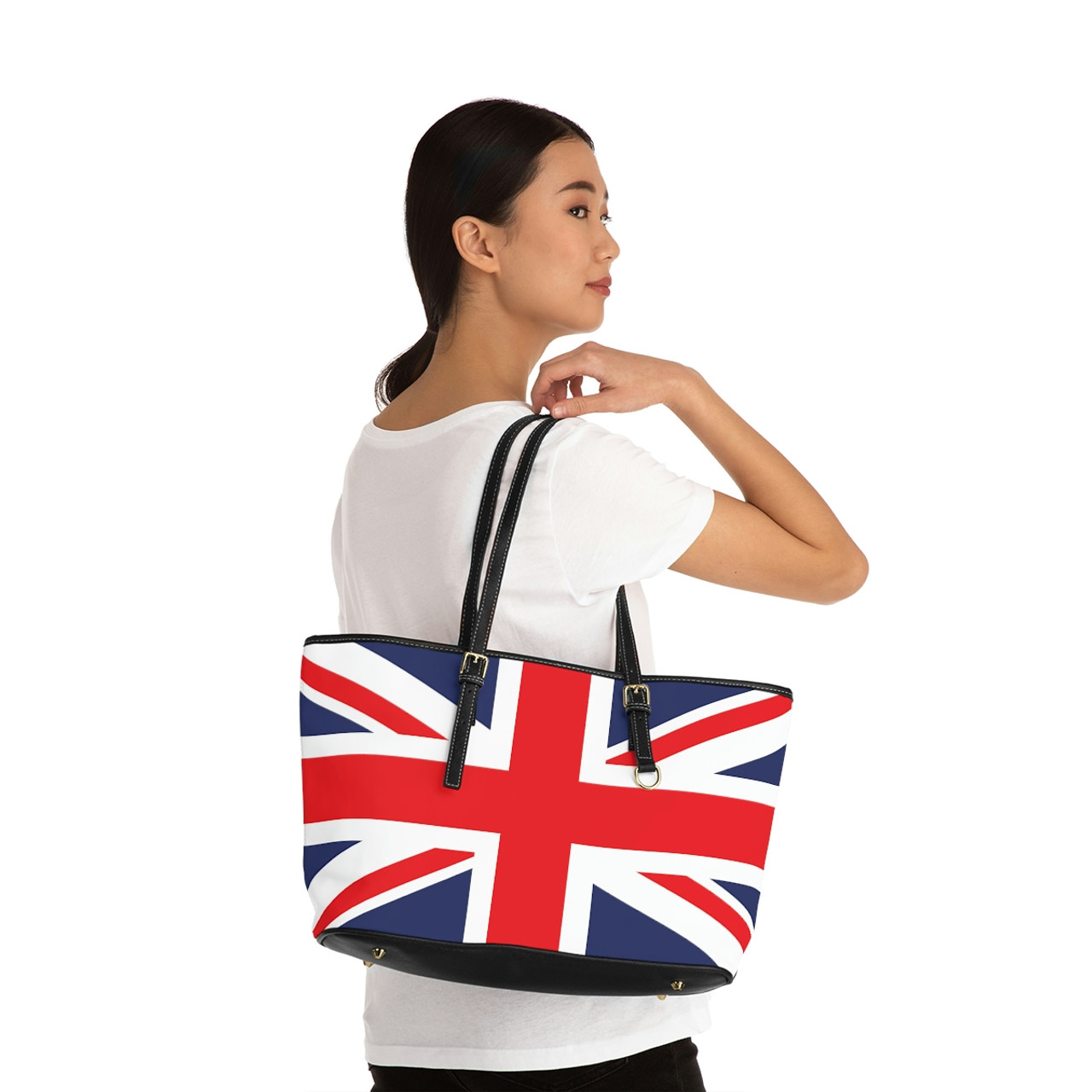 British Flag Leather Shoulder Bag