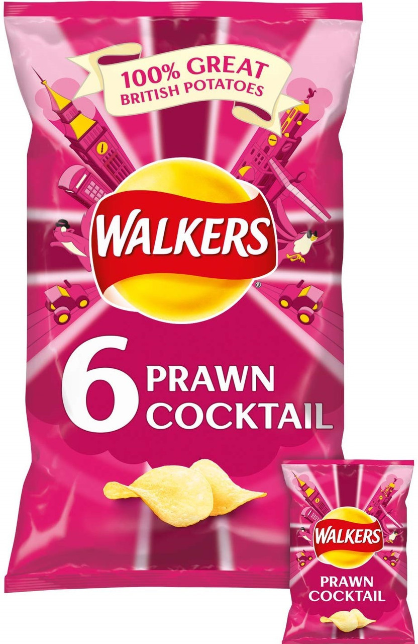 Walkers Crisps Prawn Cocktail Pack x 18