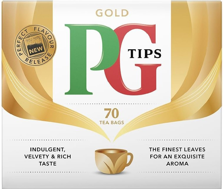 6x PG Tips Gold Blend 70 Pack - Premium British Tea