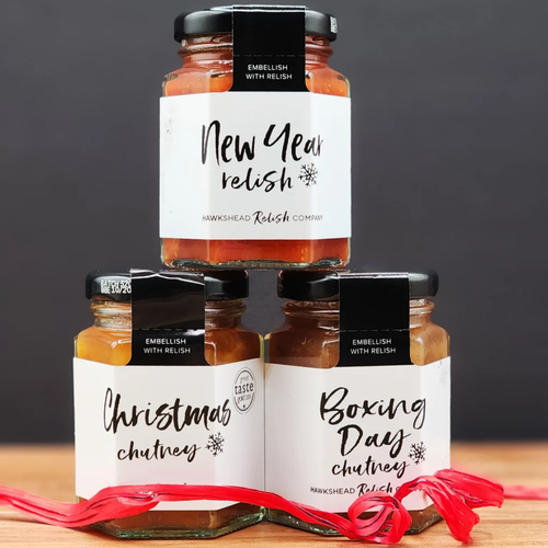 Hawkshead Relish Christmas Chutney Gift Wrapped 3 Pack 340g **Pre-Order**