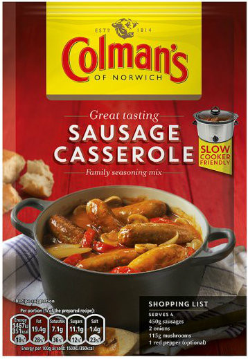 Colmans Sausage Casserole Mix 39g
