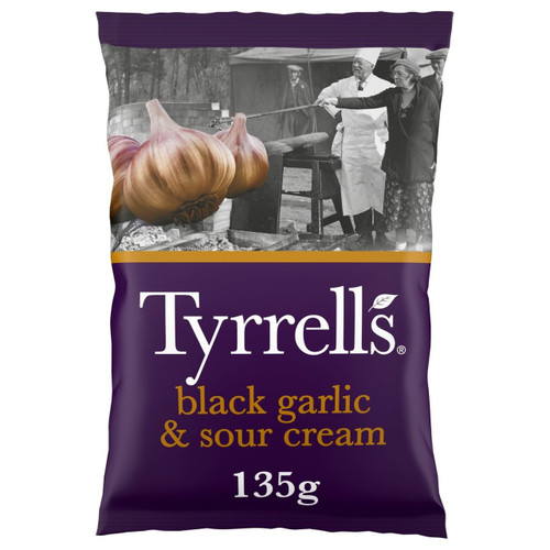 Tyrrells Black Garlic & Sour Cream Sharing Crisps 135g