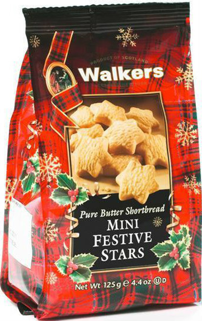 Walkers Mini Shortbread Festive Stars 125g *B/B END OF MAY*