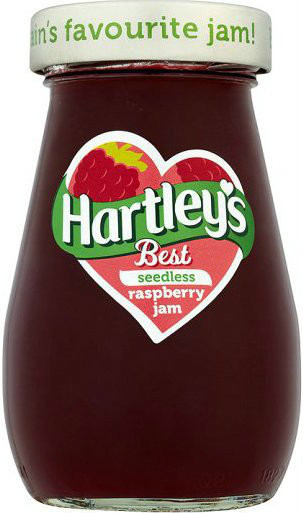 Hartley Best Raspberry Jam  (Seedless) 340g