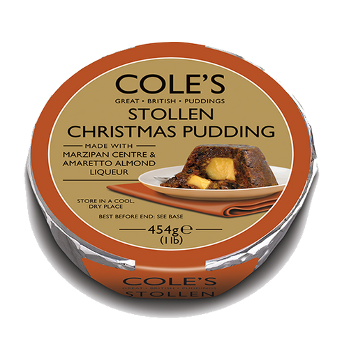 Coles Stollen Christmas Pudding 454g