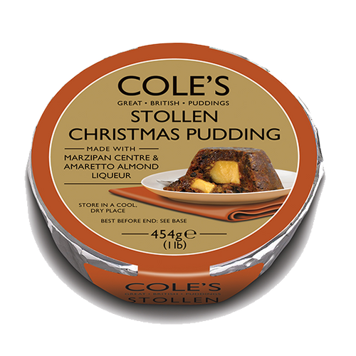 Coles Stollen Christmas Pudding 454g