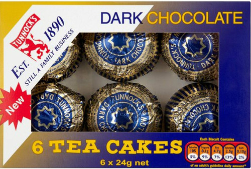 Tunnocks Dark Chocolate Teacakes 6pk