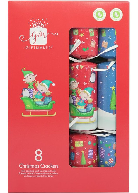 Giftmaker Novelty Christmas Crackers 8 Pack