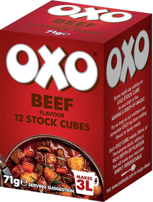 OXO Beef Flavour 12 Cubes 71g