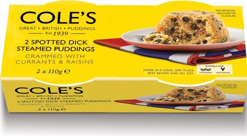 Coles Spotted Dick Steamed Pudding Twin Pack (2 x 110g)