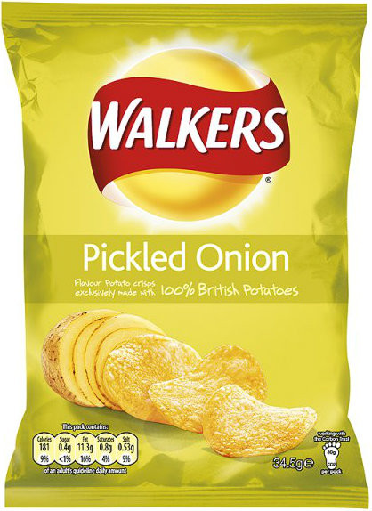 Walkers Pickled Onion Crisps 12 Pack