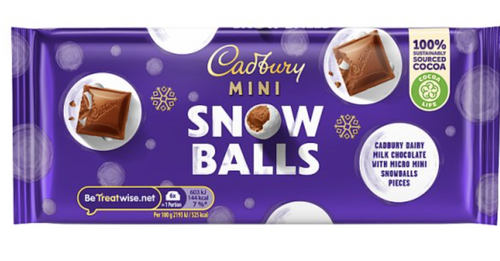 Dairy Milk Mini Snowballs Tablet 110g