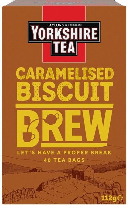 Taylors Caramelized Biscuit Brew Yorkshire Tea 40 Bag Box