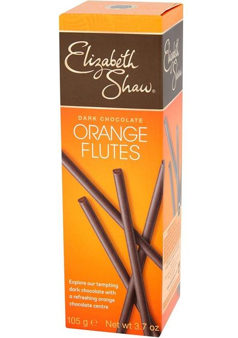Elizabeth Shaw Dark Choc Orange Flutes 105g
