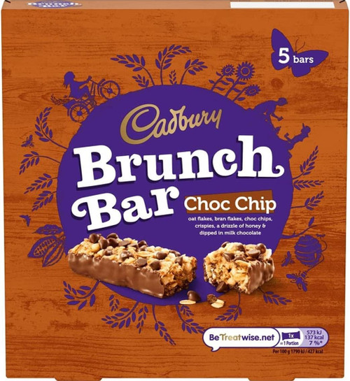 Dairy Milk Brunch Chocolate Chip Cereal Bar 4 Pack 112g