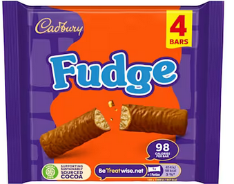 Fudge Chocolate Bar 4 Pack 88g