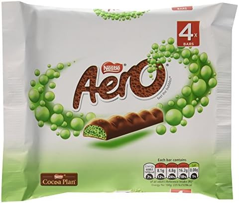 Nestle Aero Bubbly Peppermint Bar 4 Pack 108g
