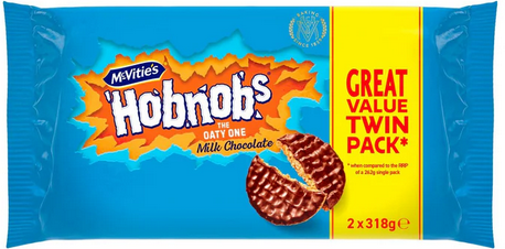 McVitie's Milk Chocolate Hobnobs Twin Pack 2 x 318g