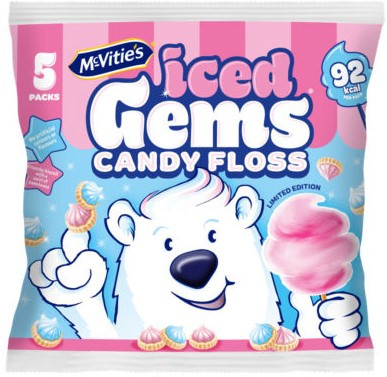 McVitie's Candyfloss Iced Gems Multipack 5 x 23g