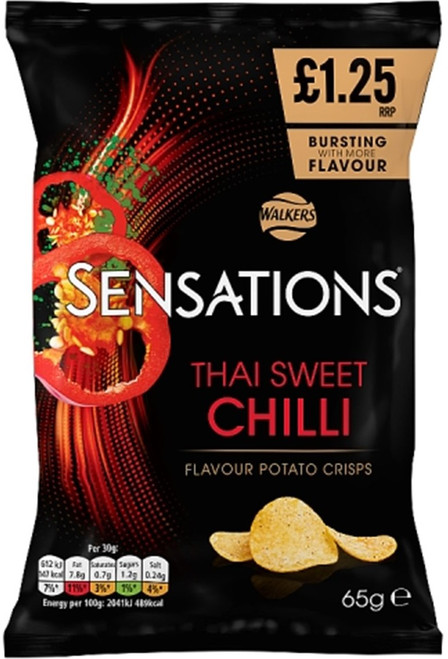 Walkers Sensations Thai Sweet Chilli Large Bag 65g *B/B DECEMBER 27th*
