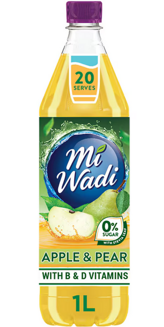 Miwadi Zero Apple & Pear 1L