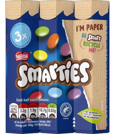 Nestle Smarties 3 Pack 102g  x 16