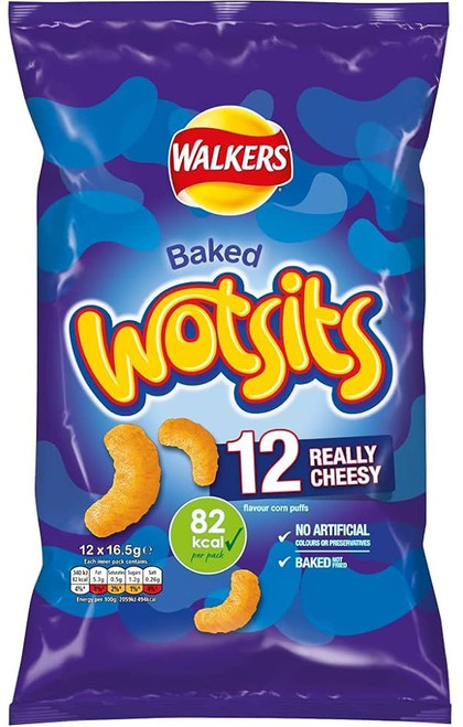 Walkers Wotsits Cheese 12 Bag Multipack  x 16
