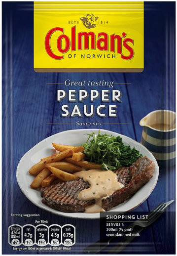 Colmans Pepper Sauce 40g  x 16