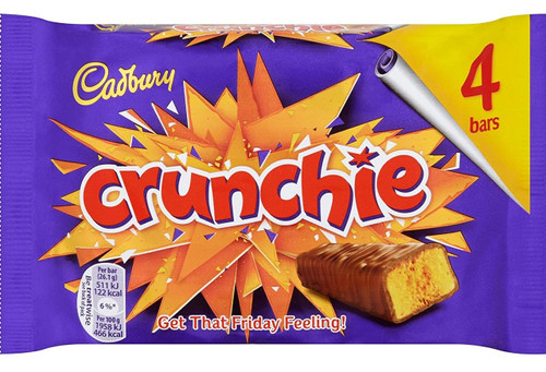 Crunchie Bar - 4 pack 104g  x 10