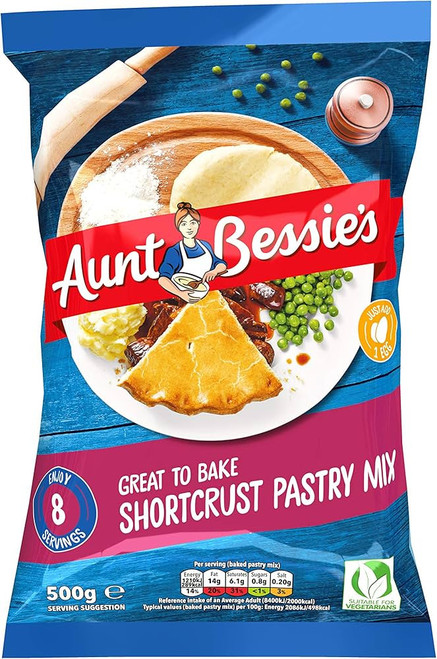 Aunt Bessies Shortcrust Pastry Mix 500g  x 6