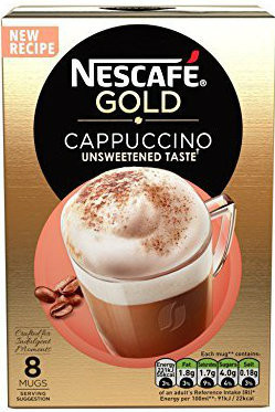 6 x Nescafe Gold Cappuccino Unsweetened 7 Sachet Pack 99.4g