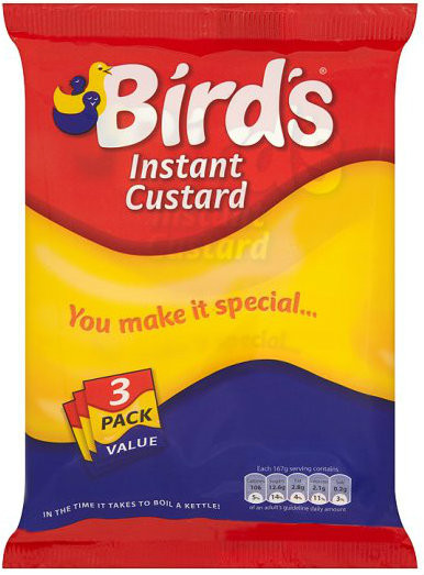 Birds Instant Custard 3 x 75g Sachets Triple Pack x  7