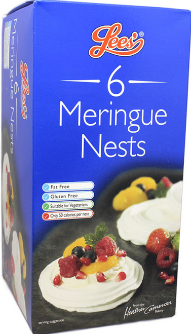 12 x Lees Meringue Nests 6 Pack 77g