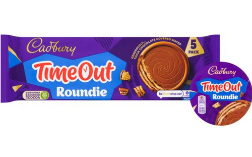 14 x Timeout Roundie Milk Chocolate 5 Pack 150g