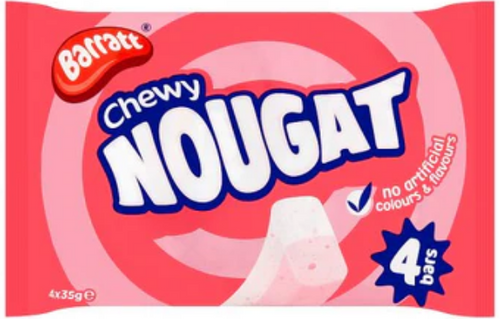 Barratt Chewy Nougat Bars 4 Pack 140g  x  12