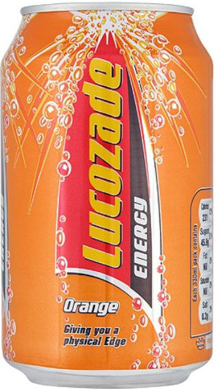 Lucozade 330ml Orange Can x 24