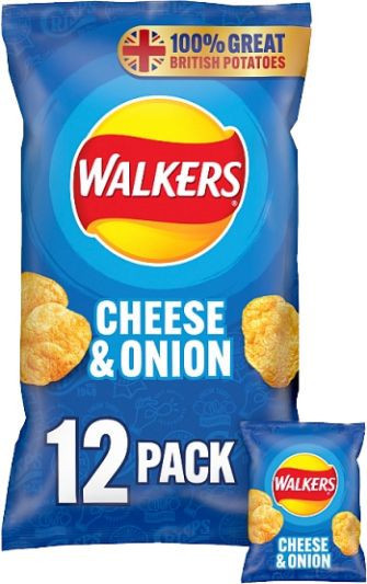 15 x Walkers Cheese & Onion 12 Pack 300g