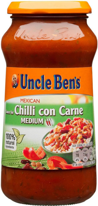 6 x Uncle Ben's Original Medium Chilli Con Carne Jar 450g