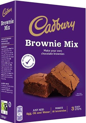 5 x Dairy Milk Chocolate Brownie Mix 350g