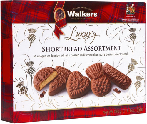 Walkers Assorted Chocolate Covered Shortbread 230g