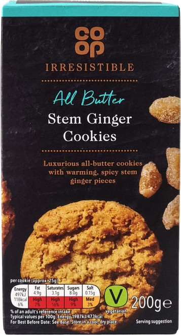 Co-Op Irresistible Stem Ginger Cookies 200g