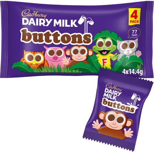 Dairy Milk Buttons 4 x 14g Multi-Pack