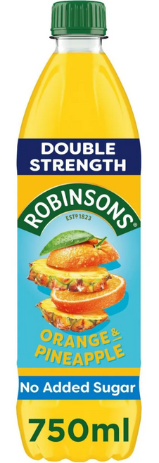 Robinsons Orange & Pineapple Concentrate Double Strength 750ml