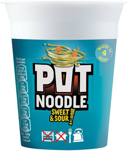 Pot Noodle - Sweet & Sour 90g   x 12