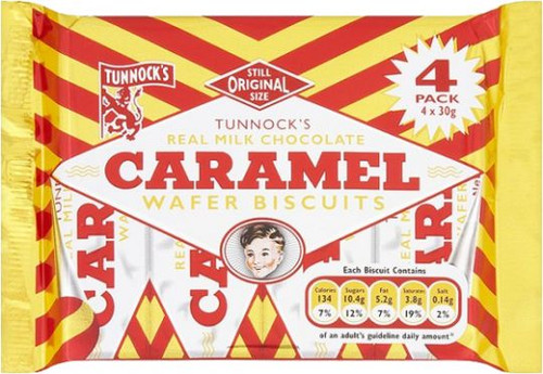 20 x Tunnocks Caramel Wafers - 4 Pack