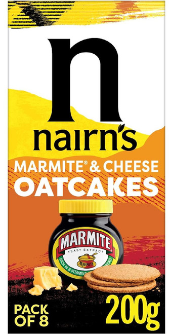 8 x Nairns Marmite & Cheese Oatcakes 200g