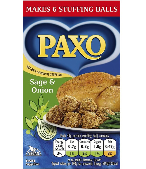 Paxo Sage & Onion Stuffing 85g