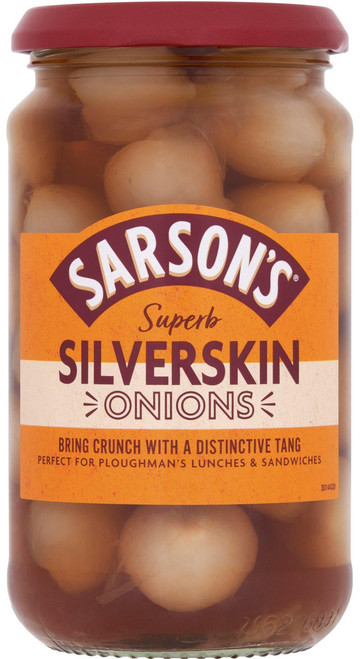 6 x Sarsons Medium & Tangy Pickled Onions 460g